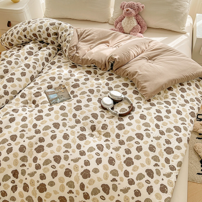 91家纺网 家纺一手货源 找家纺 魅图家纺 2025新款A类超柔云朵棉棉花被 开心小狗