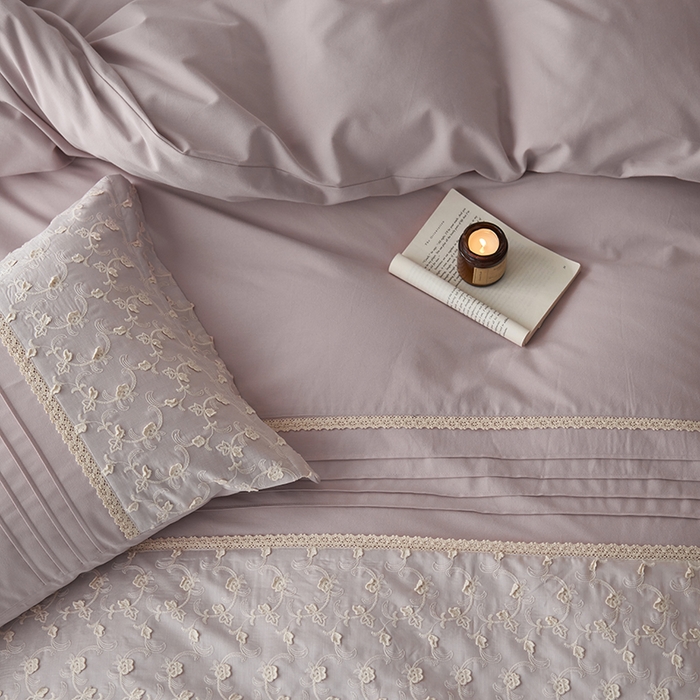 91家纺网 家纺一手货源 找家纺 安莱生活 2024新款100支全棉磨毛高工艺四件套-卡蜜儿 卡蜜儿-梦幻紫