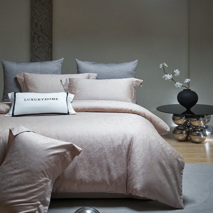 91家纺网 家纺一手货源 找家纺 安莱生活 2024新款100s全棉提花简约四件套 花容