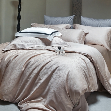 安莱生活 2024新款100s全棉提花简约四件套 花容