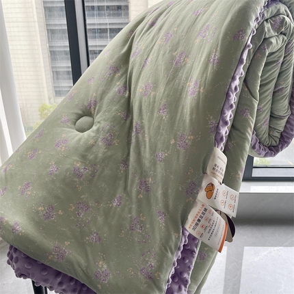 91家纺网 家纺一手货源 找家纺 奈萝家纺 2024新款秋冬印花针织棉豆豆绒春秋被冬被 梦境