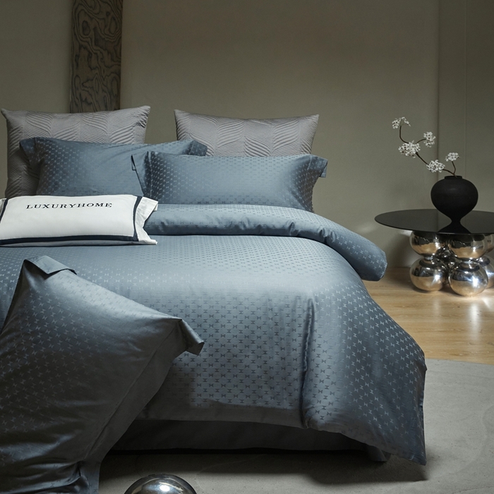 91家纺网 家纺一手货源 找家纺 安莱生活 2024新款100s全棉提花简约四件套 时间沙漏