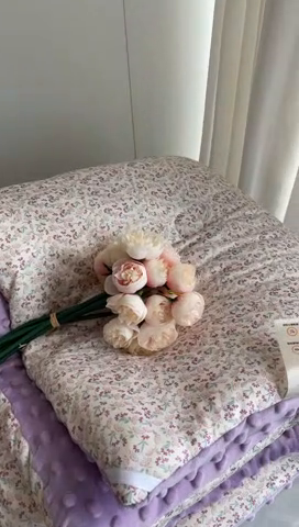 91家纺网 家纺一手货源 找家纺 奈萝家纺 2024新款秋冬印花针织棉豆豆绒春秋被冬被 安妮花园