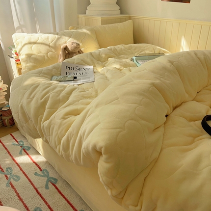 91家纺网 家纺一手货源 找家纺 （总）六巷胡同 2024新款INS韩国博主绗缝爱心四件套