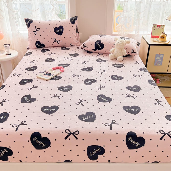 91家纺网 家纺一手货源 找家纺 吉象家纺 2024新款牛奶绒卡通印花单床笠 苏沫