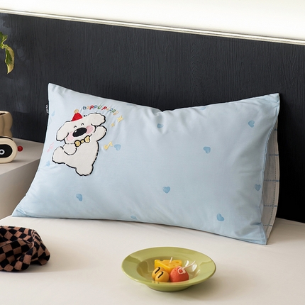 禾时 2024新款全棉纯棉印花刺绣枕套单人卡通枕头套内胆套 gogogo