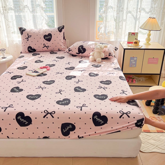 91家纺网 家纺一手货源 找家纺 吉象家纺 2024新款牛奶绒卡通印花单床笠 苏沫