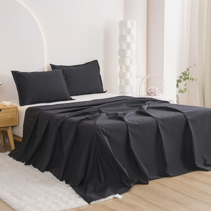 91家纺网 家纺一手货源 找家纺 （总）茗婷家纺 2025新款供外贸跨境亚马逊纯色特价磨毛宾馆床单枕套三件套