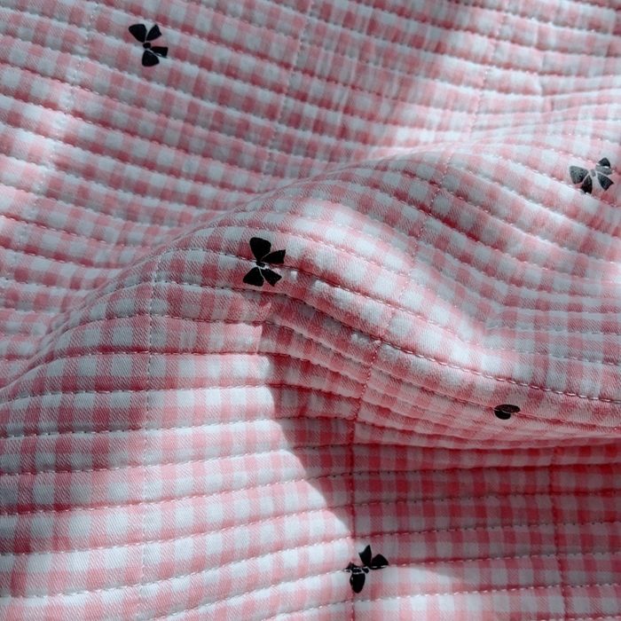 91家纺网 家纺一手货源 找家纺 2024新款棉加绒双面两用四季款床盖三件套 粉蝶