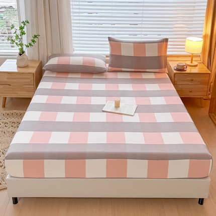 91家纺网 家纺一手货源 找家纺 （总）小萌虎 2024新款色织水洗棉单层床笠