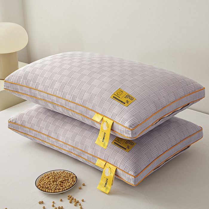 91家纺网 家纺一手货源 找家纺 芯宜佳 2024新款华夫格高弹枕枕头枕芯 华夫格高弹枕-灰色高枕48*74cm/对