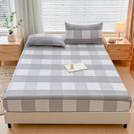 91家纺网 家纺一手货源 找家纺 （总）小萌虎 2024新款色织水洗棉单层床笠