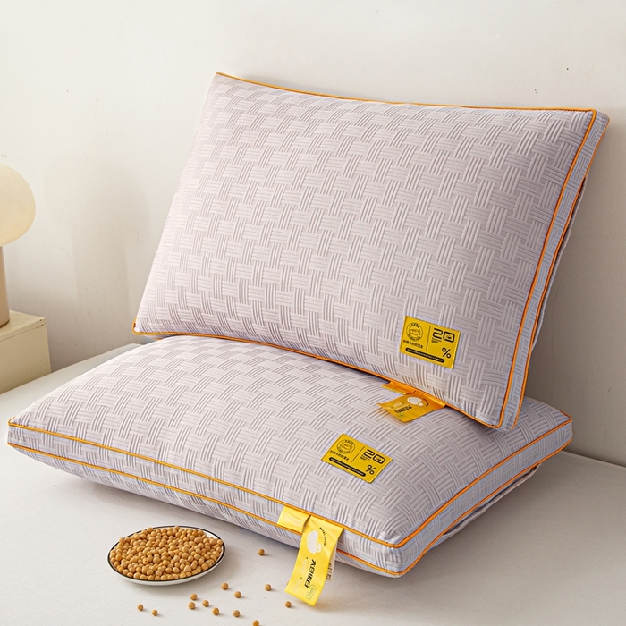 91家纺网 家纺一手货源 找家纺 芯宜佳 2024新款华夫格高弹枕枕头枕芯 华夫格高弹枕-灰色高枕48*74cm/对