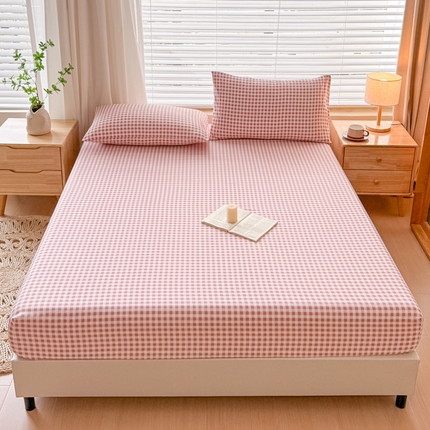 91家纺网 家纺一手货源 找家纺 （总）小萌虎 2024新款色织水洗棉单层床笠