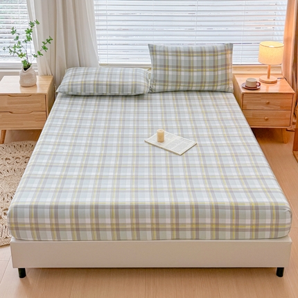 91家纺网 家纺一手货源 找家纺 （总）小萌虎 2024新款色织水洗棉单层床笠