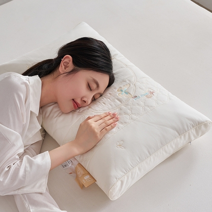 91家纺网 家纺一手货源 找家纺 乐可 2024新款苏锦蚕咝枕枕头枕芯 苏锦蚕咝枕-白大【单只】