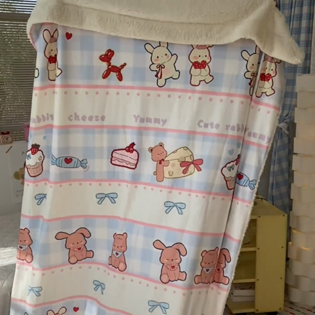 91家纺网 家纺一手货源 找家纺 （总）潮邦创意家居 2025新款印花大版羊羔绒球-BIBY KELY系列羊绒绒毯