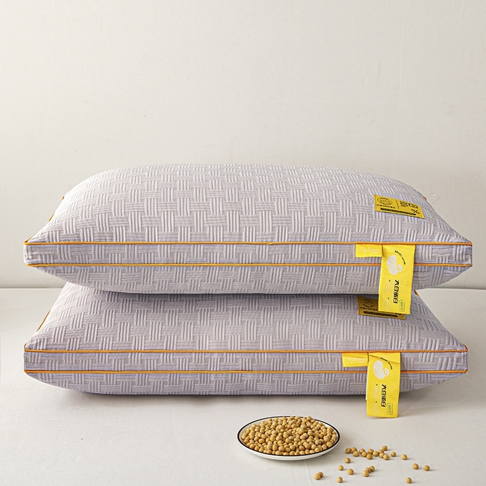 91家纺网 家纺一手货源 找家纺 芯宜佳 2024新款华夫格高弹枕枕头枕芯 华夫格高弹枕-灰色高枕48*74cm/对