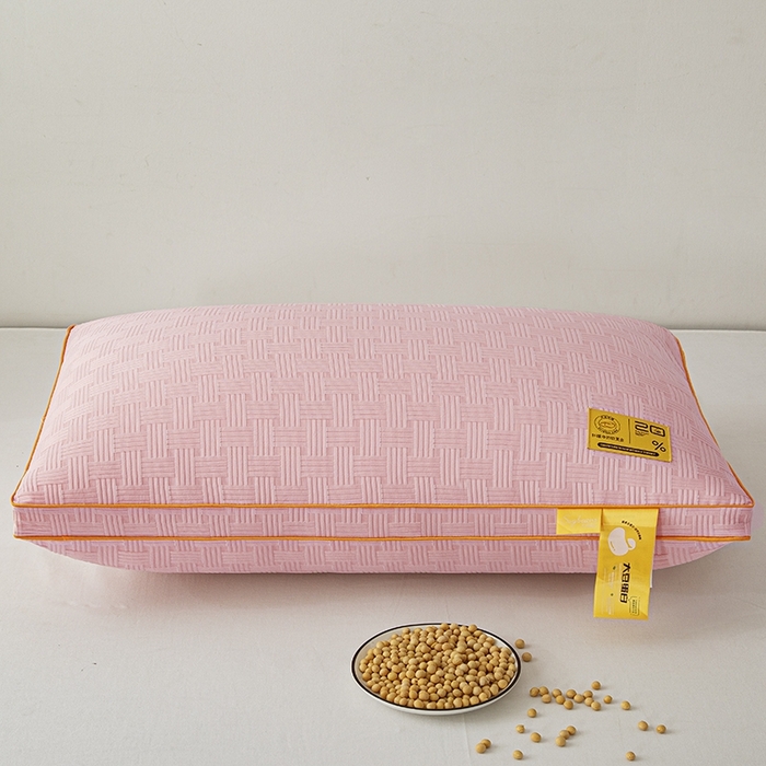 91家纺网 家纺一手货源 找家纺 芯宜佳 2024新款华夫格高弹枕枕头枕芯 华夫格高弹枕-豆沙色低枕48*74cm/对