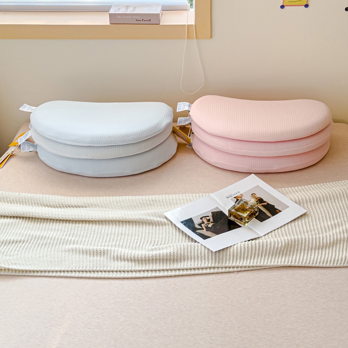 91家纺网 家纺一手货源 找家纺 （总）伟邦枕芯 2024新款针织月牙水洗硅胶枕