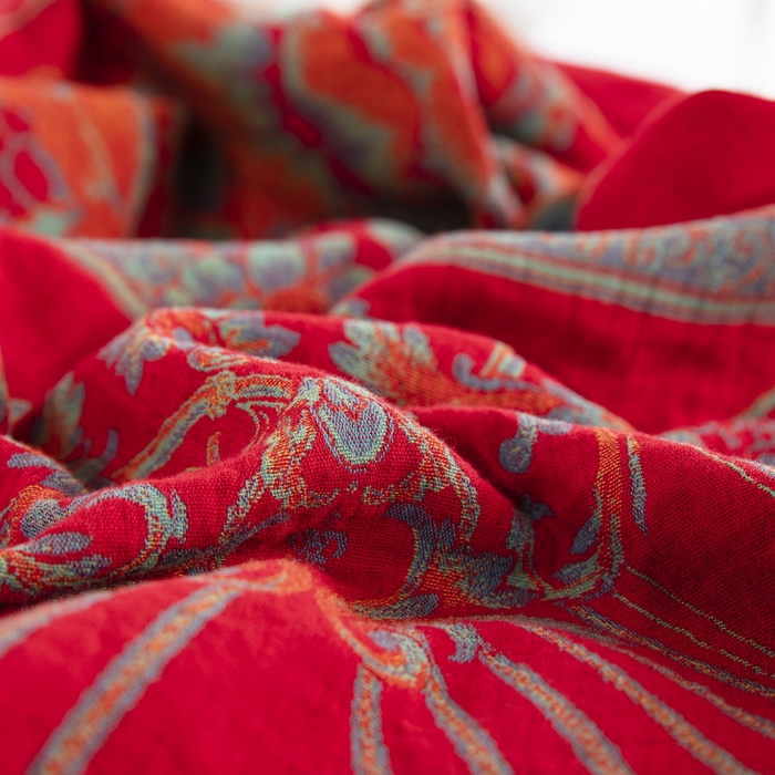 91家纺网 家纺一手货源 找家纺 （总）鲁爱 2025新款大版色织提花全棉双层纱四件套