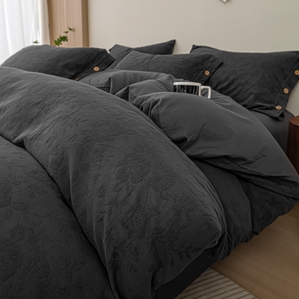 91家纺网 家纺一手货源 找家纺 （总）简宜家居（朝初家纺） 2025新款全棉三层水洗提花四件套