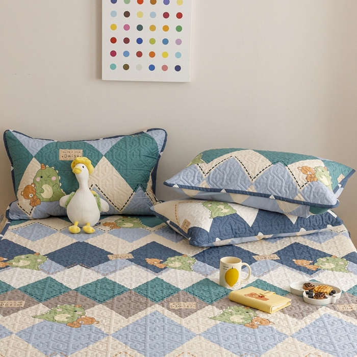 91家纺网 家纺一手货源 找家纺 2024新款全棉夹棉枕套-印花类 淘淘龙