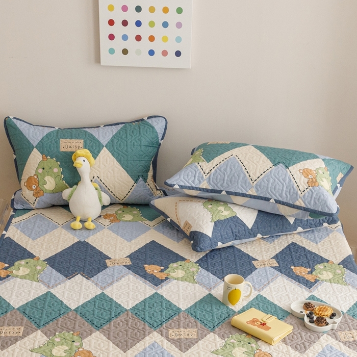 91家纺网 家纺一手货源 找家纺 2024新款全棉夹棉枕套-印花类 淘淘龙