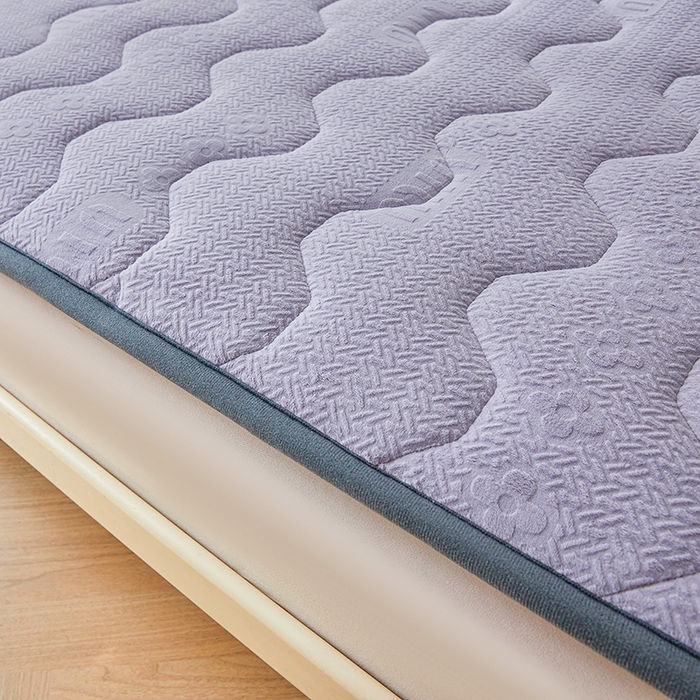 91家纺网 家纺一手货源 找家纺 丽诺床垫 2024新款雕花绒宽边床垫 雕花绒宽边床垫-灰紫色