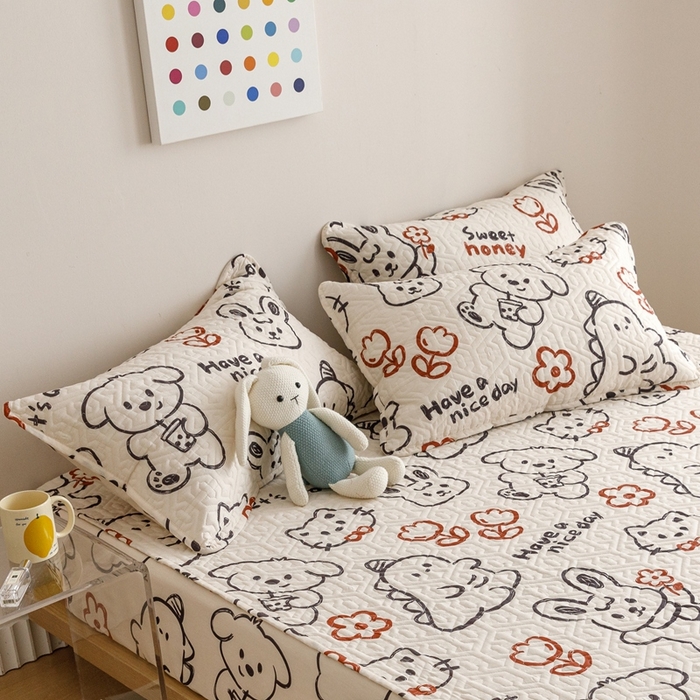 91家纺网 家纺一手货源 找家纺 2024新款全棉夹棉枕套-印花类 简笔画