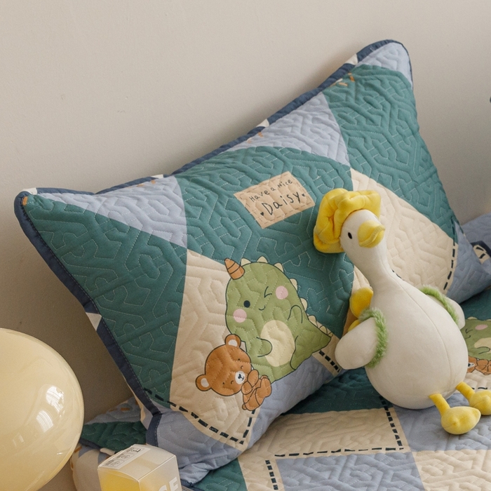 91家纺网 家纺一手货源 找家纺 2024新款全棉夹棉枕套-印花类 淘淘龙