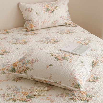 91家纺网 家纺一手货源 找家纺 2024新款全棉夹棉枕套-印花类 花期如梦