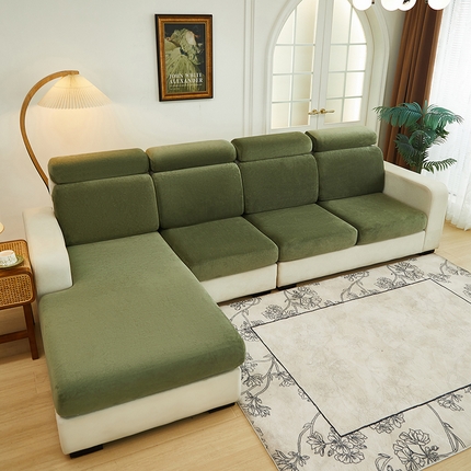 91家纺网 家纺一手货源 找家纺 逐日沙发套 2024新款超柔云感绒沙发笠 超柔云感绒-复古绿