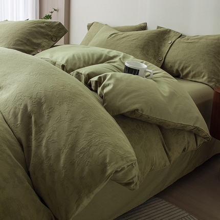 91家纺网 家纺一手货源 找家纺 （总）简宜家居（朝初家纺） 2025新款全棉三层水洗提花四件套