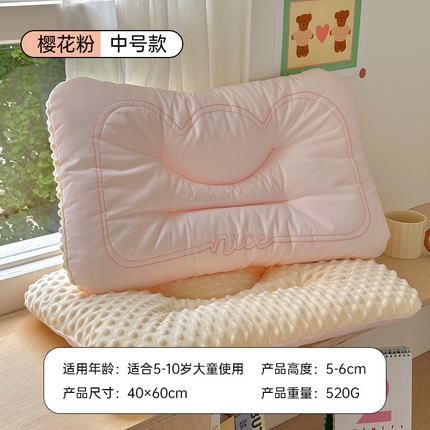 91家纺网 家纺一手货源 找家纺 （总）北鸣有鱼 2024新款100S全棉A类豆豆绒双拼枕学生儿童抚触柔软护颈椎枕头枕芯