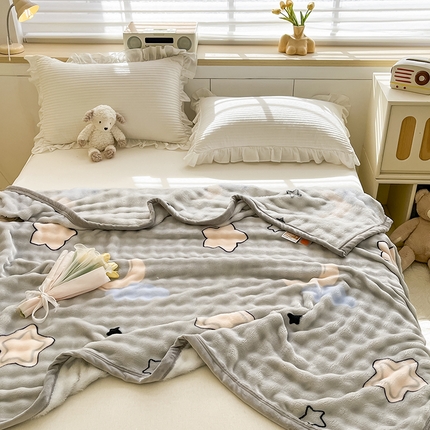 91家纺网 家纺一手货源 找家纺 （总）悦织湾家纺 2025新款320克仿兔毛大泡泡印花毯子纯色牛奶绒毛毯出口外贸跨境专供直播电商热销款 