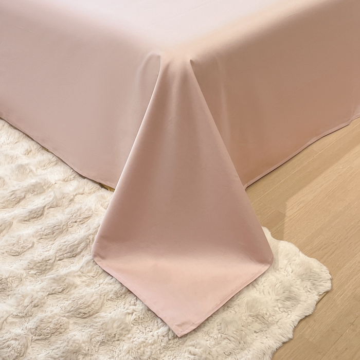 91家纺网 家纺一手货源 找家纺 2024新款拼接浮雕刺绣全棉纯棉加厚陶瓷生态磨毛四件套-茱莉叶 粉色