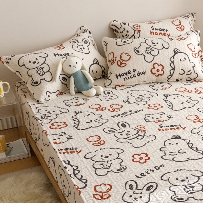 91家纺网 家纺一手货源 找家纺 2024新款全棉夹棉枕套-印花类 简笔画