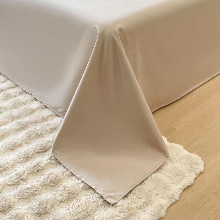 91家纺网 家纺一手货源 找家纺 2024新款拼接浮雕刺绣全棉纯棉加厚陶瓷生态磨毛四件套-茱莉叶 香槟金