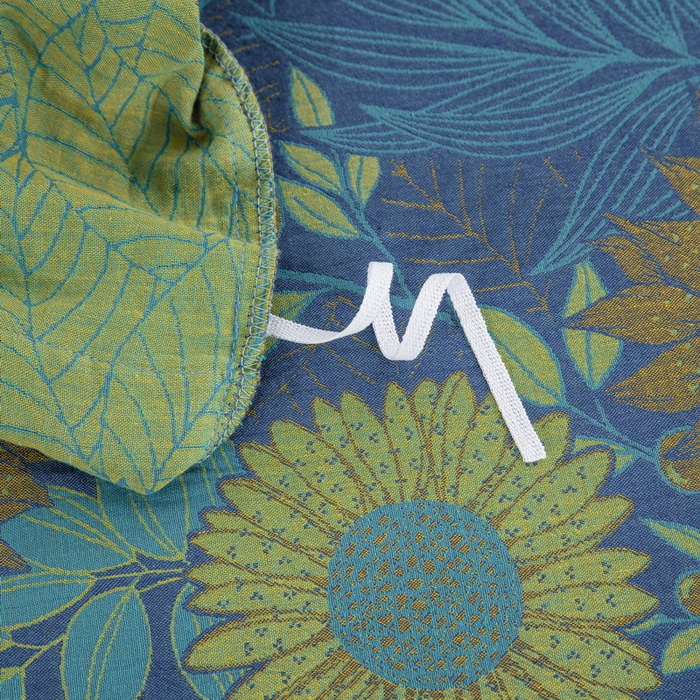 91家纺网 家纺一手货源 找家纺 鲁爱 2025新款全棉色织双层纱纽扣款四件套 花开半夏-兰