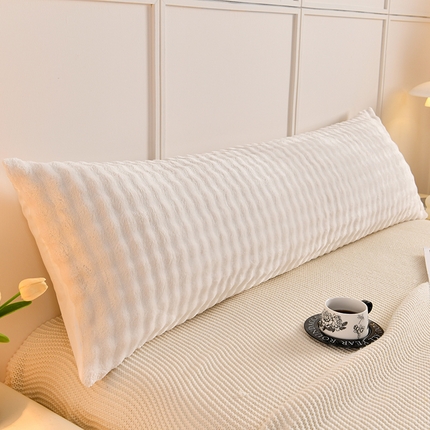 91家纺网 家纺一手货源 找家纺 （总）艾兜坊 2024新款速暖兔毛泡泡绒双人长枕套