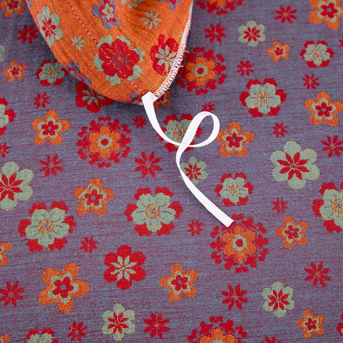 91家纺网 家纺一手货源 找家纺 鲁爱 2025新款全棉色织双层纱纽扣款四件套 花香四溢-紫罗兰