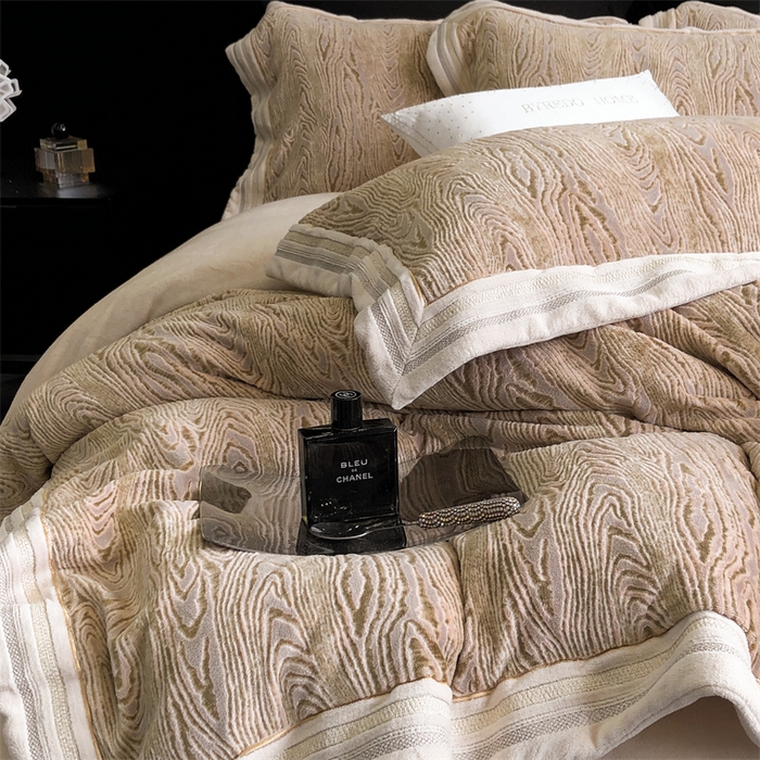 91家纺网 家纺一手货源 找家纺 馨蕊家居 2024新款秋冬轻奢煦暖绒四件套-尤拉 尤拉-美拉德