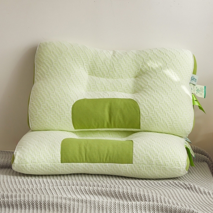 91家纺网 家纺一手货源 找家纺 （总）金牛枕芯 2024新款竹纤维竹炭护颈枕针织棉spa深睡按摩记忆枕芯枕头