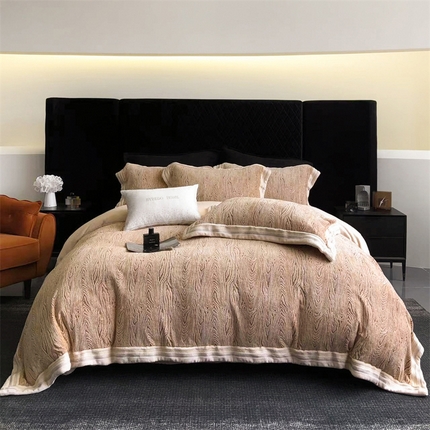 91家纺网 家纺一手货源 找家纺 （总）馨蕊家居 2024新款秋冬轻奢煦暖绒四件套-尤拉