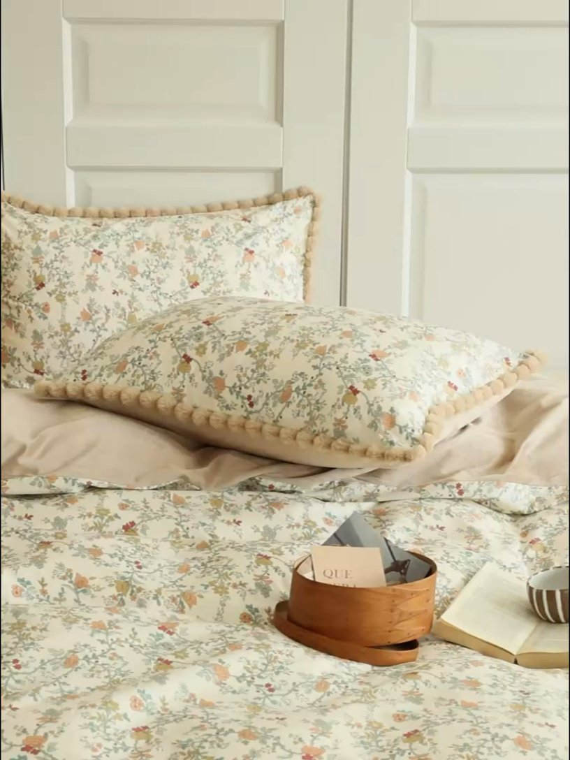 91家纺网 家纺一手货源 找家纺 棉眠 2024新款棉加绒毛球款四件套第二批 秋茗（棉加绒）