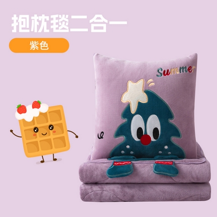 91家纺网 家纺一手货源 找家纺 （总）雷娜家居 2025款加厚牛奶绒奶油小松树抱枕被