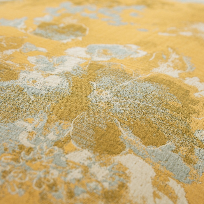 91家纺网 家纺一手货源 找家纺 鲁爱 2025新款全棉色织双层纱纽扣款四件套 流光溢彩-黄