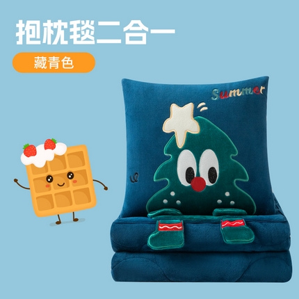 91家纺网 家纺一手货源 找家纺 （总）雷娜家居 2025款加厚牛奶绒奶油小松树抱枕被