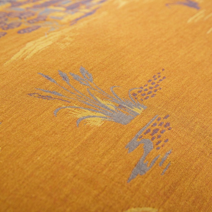 91家纺网 家纺一手货源 找家纺 鲁爱 2025新款全棉色织双层纱纽扣款四件套 逸彩之林-黄